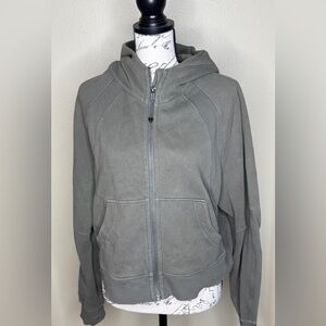 Lululemon Scuba Oversized Full-Zip Hoodie in Olive Green, gently used.